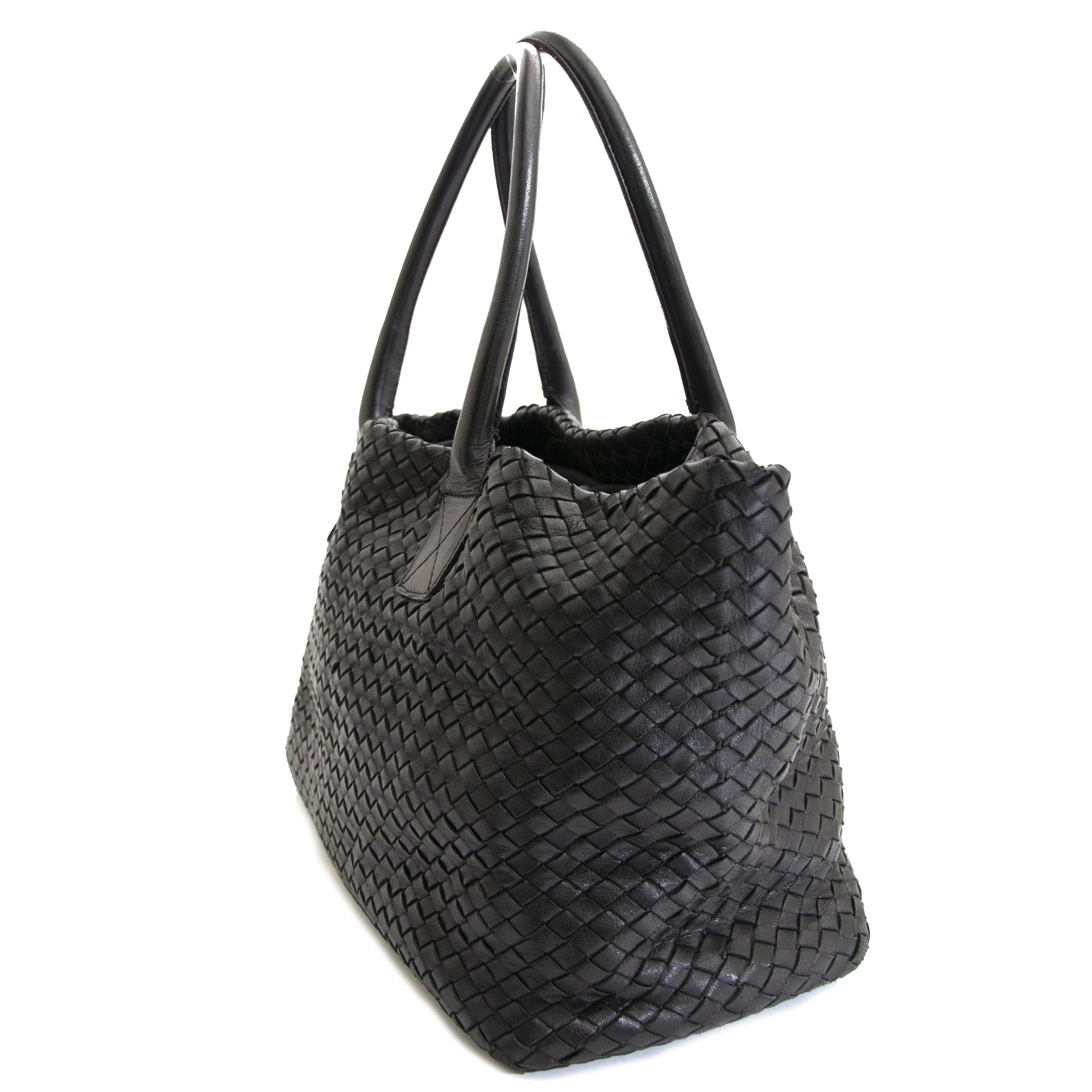 Authentique seconde main Bottega Veneta Black Cabat Bag achète en ligne webshop LabelLOV