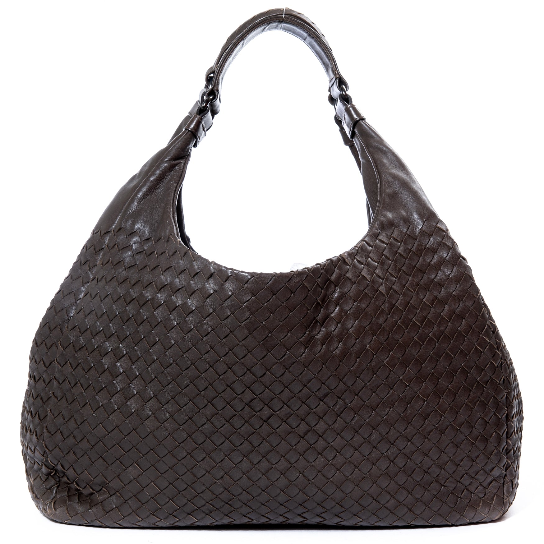 Bottega Veneta Brown Intrecciato Nappa Shoulder Bag