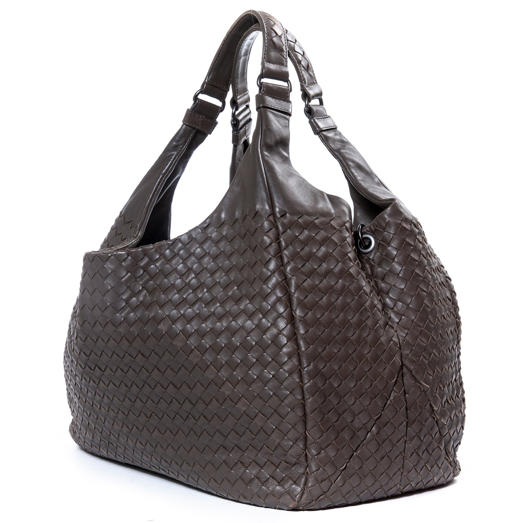 Bottega Veneta Brown Intrecciato Nappa Shoulder Bag