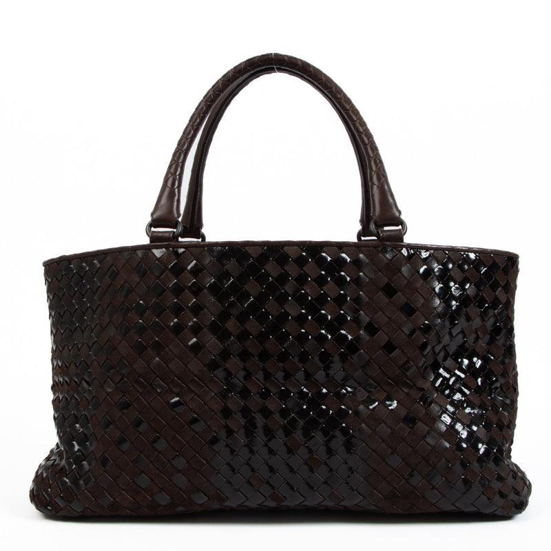 Shop an authentic second hand Bottega Veneta Brown Leather Top Handle on Labellov.com