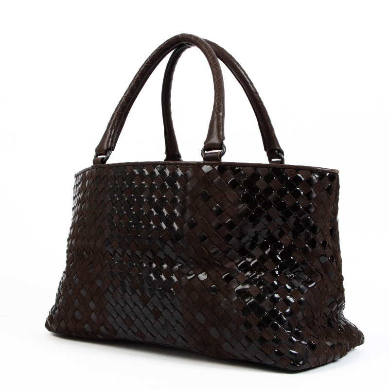 Shop an authentic second hand Bottega Veneta Brown Leather Top Handle on Labellov.com