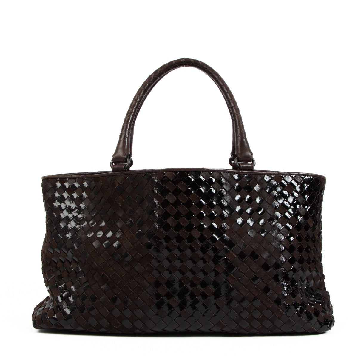 Shop an authentic second hand Bottega Veneta Brown Leather Top Handle on Labellov.com