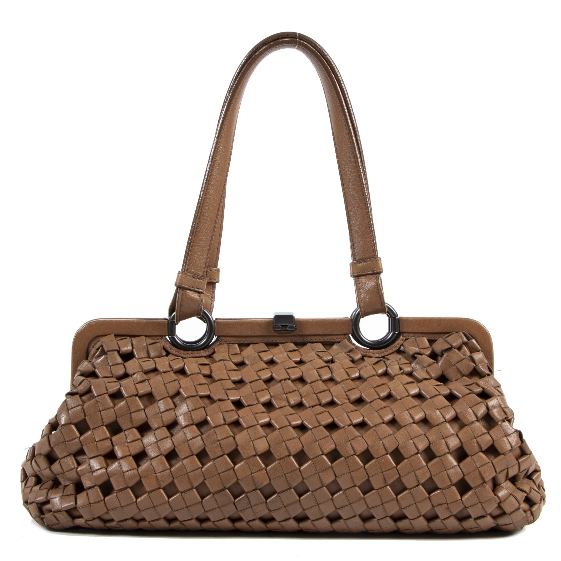 Bottega Veneta Brown Woven Shoulder Bag