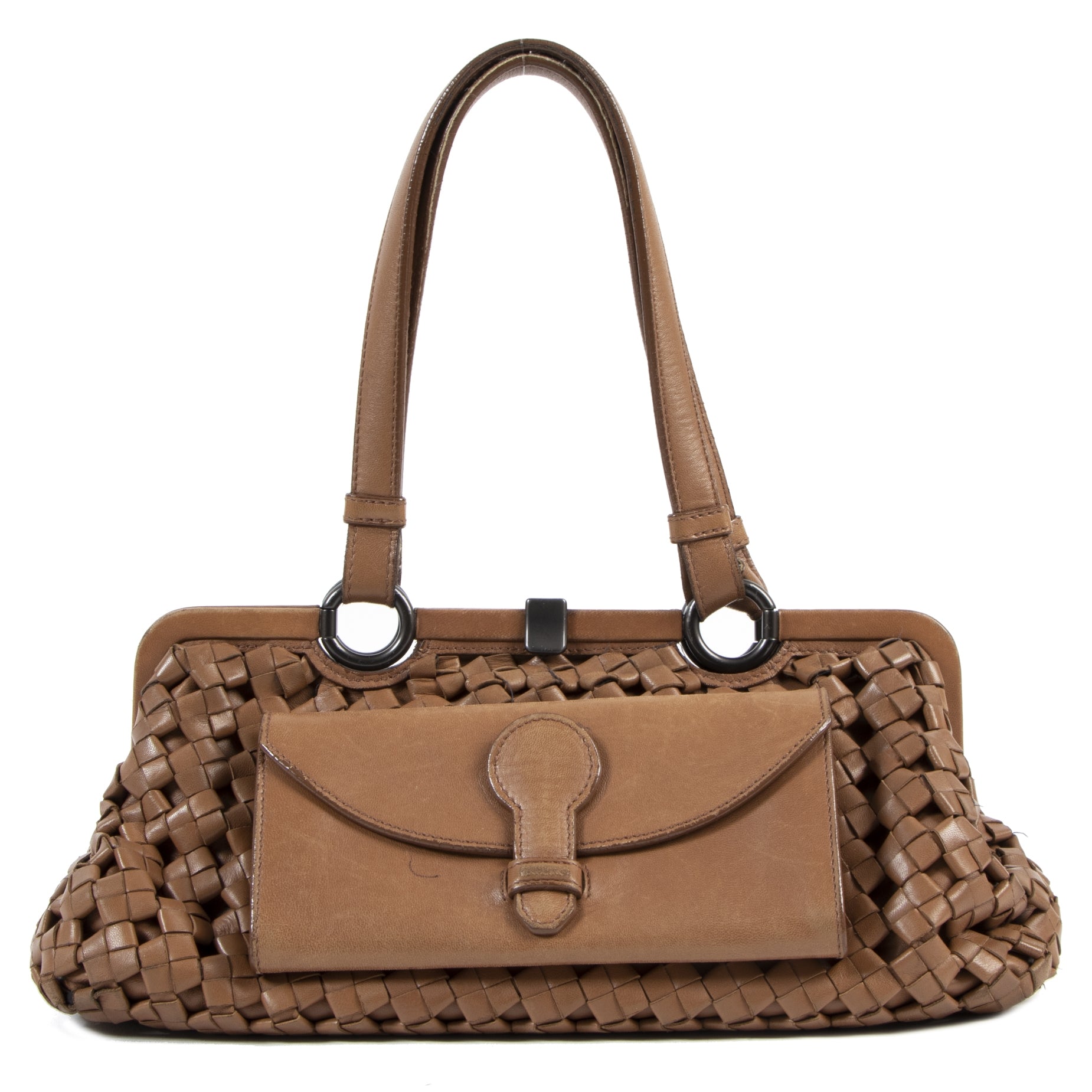 Bottega Veneta Brown Woven Shoulder Bag