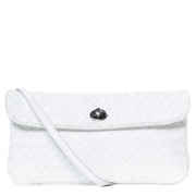 Bottega Veneta White Nappa Leather Crossbody Bag