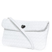 Bottega Veneta White Nappa Leather Crossbody Bag side for the best price at Labellov