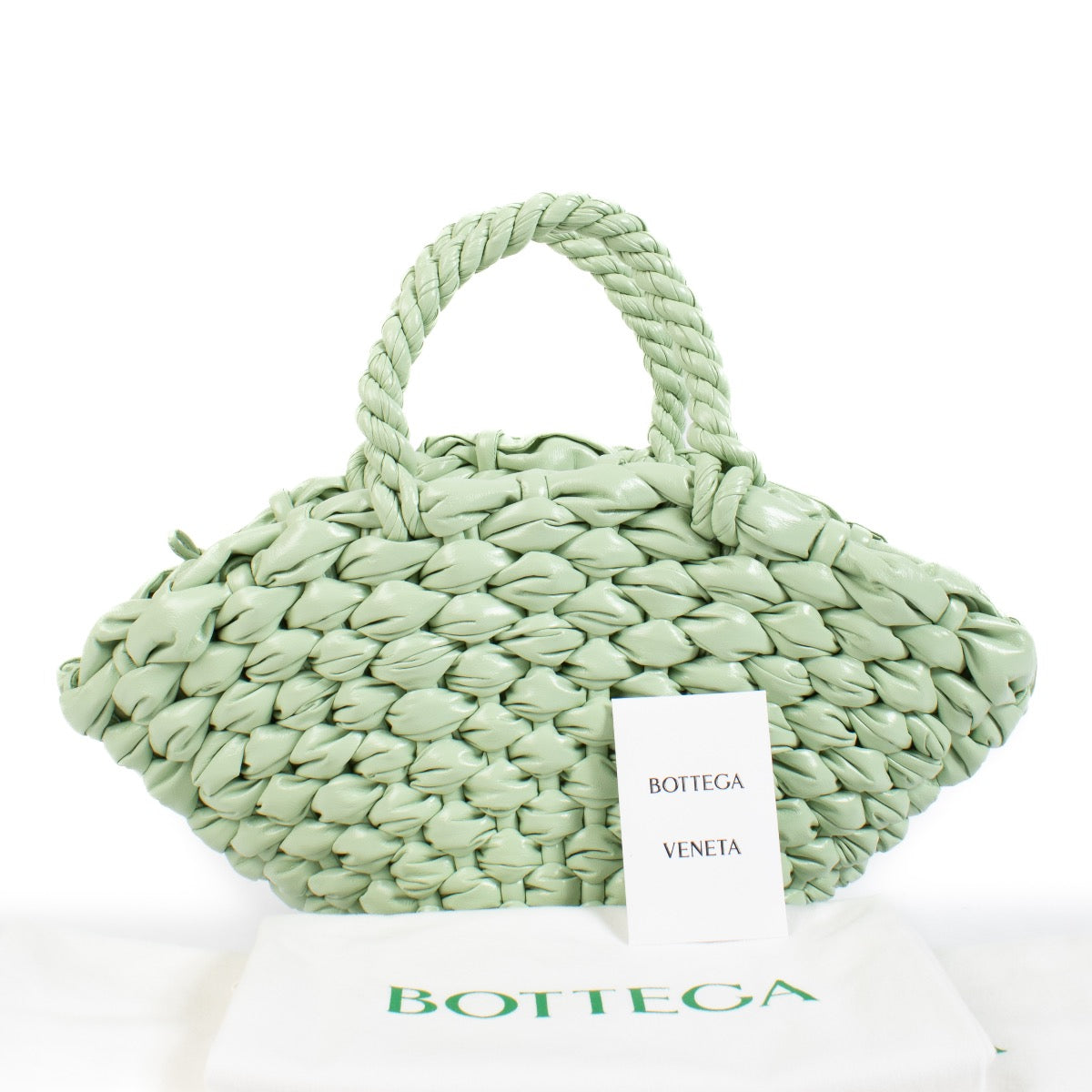 shop 100% authentic second hand Bottega Veneta Fresh Mint Small Clam Bag on Labellov.com