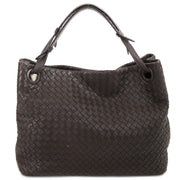 Authentic second hand Bottega Veneta Dark Brown Garda Shoulder Bag shop online at webshop LabelLOV