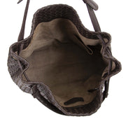 Authentieke tweedehands Bottega Veneta Dark Brown Garda Shoulder Bag shop online bij webshop LabelLOV