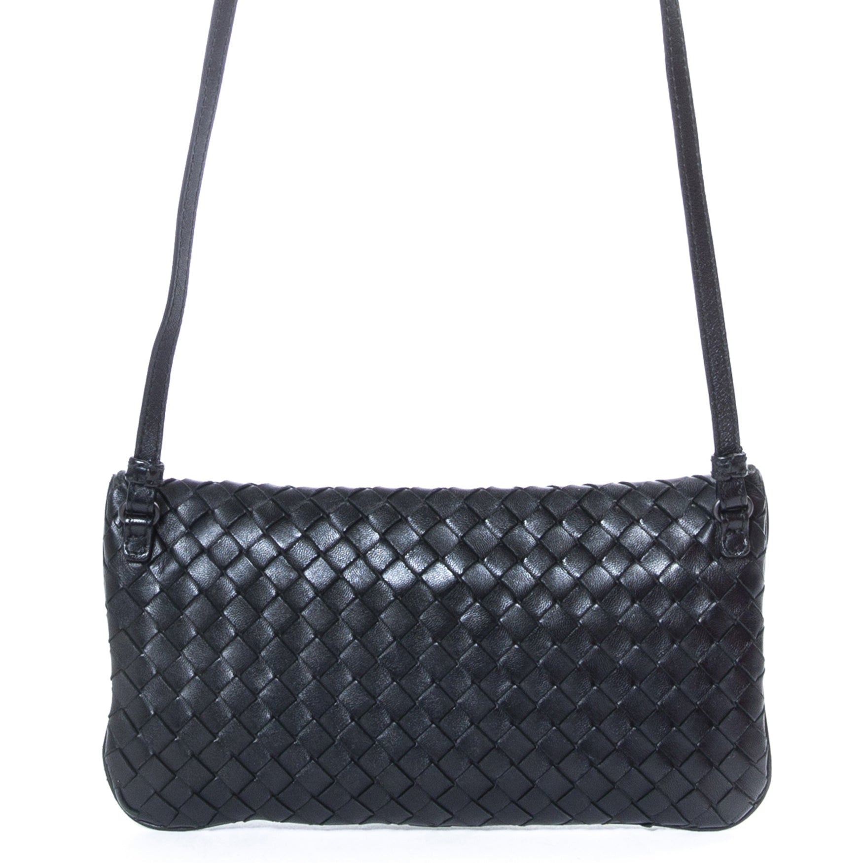 Bottega Veneta Small Black Intrecciato Shoulder Bag