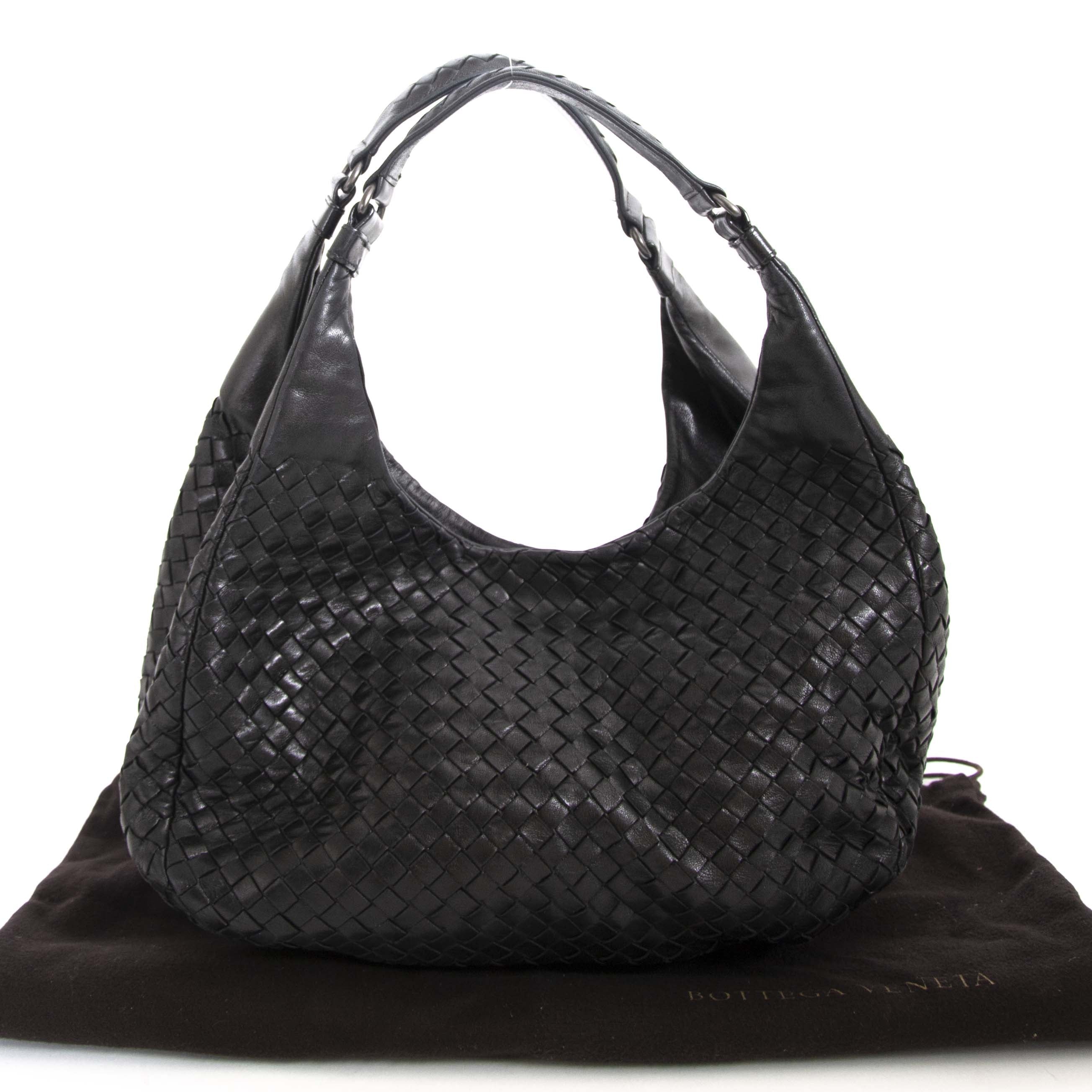 Bottega Veneta Black Intrecciato Nappa Shoulder Bag – Labellov