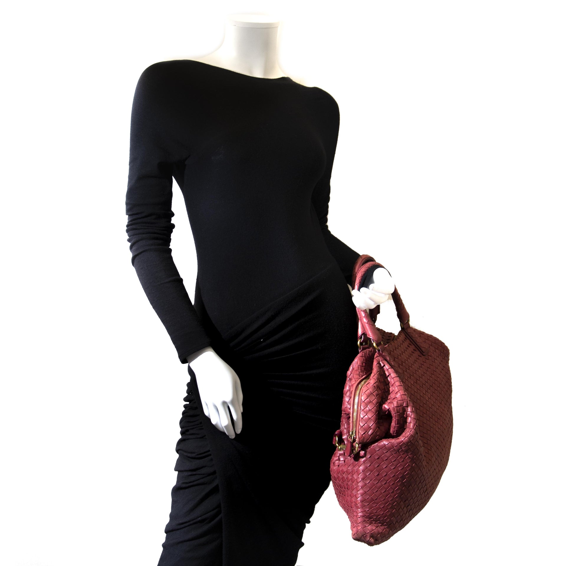 Vintage Bottega Venetta Red Terracotta Leather Tote at Labellov.