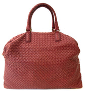Secondhand Bottega Venetta Red Terracotta Leather Tote at Labellov.