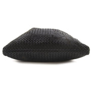 Bottega Veneta Waxed Leather Intrecciato Farfalle Drawstring Bag Nero Black en ligne chez labellov.com