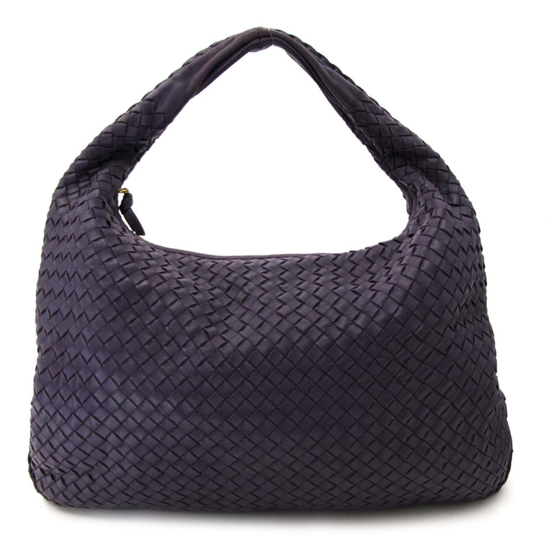 Bottega Veneta Large Intrecciato Purple Leather Hobo Bag for sale online