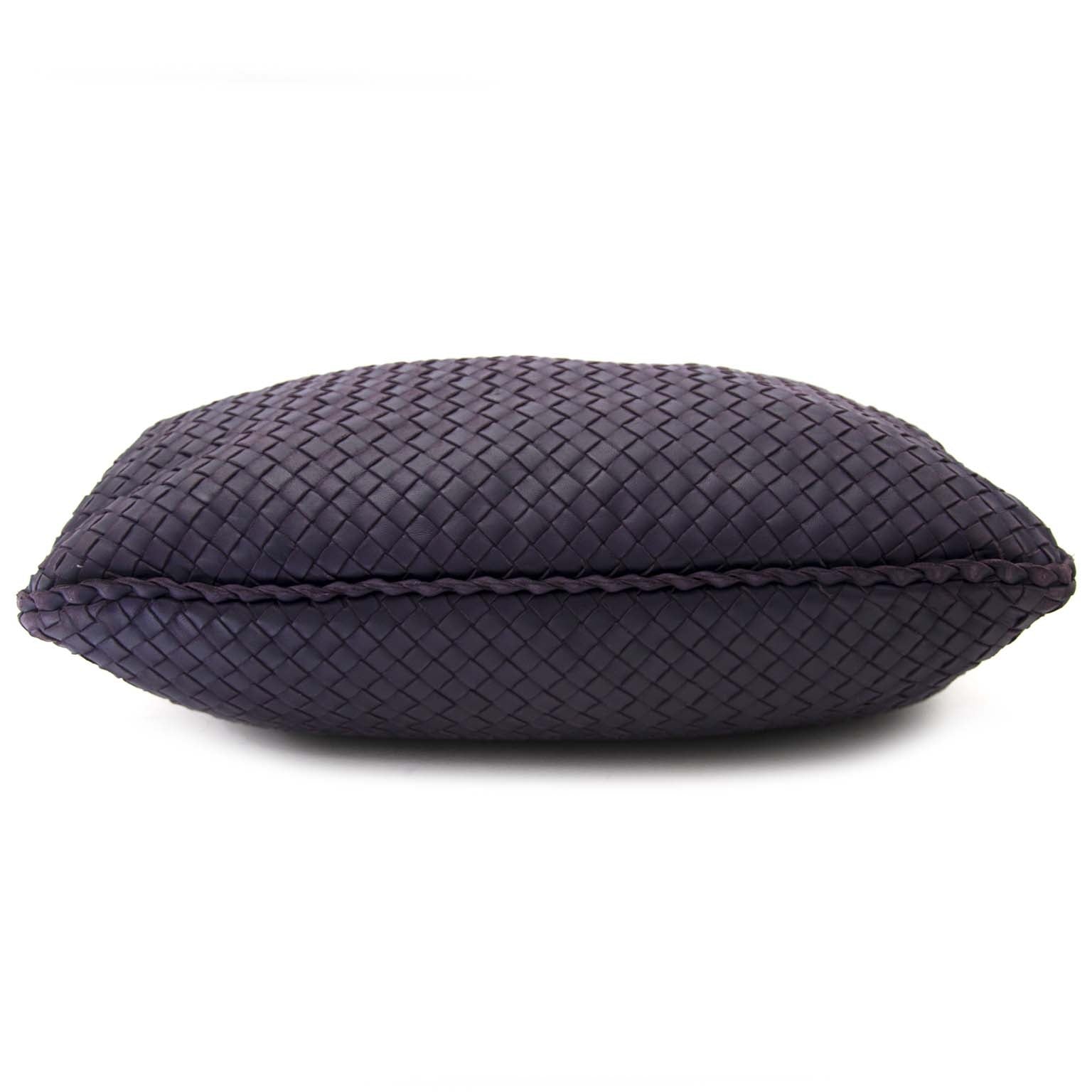 Bottega Veneta Large Intrecciato Purple Leather Hobo Bag