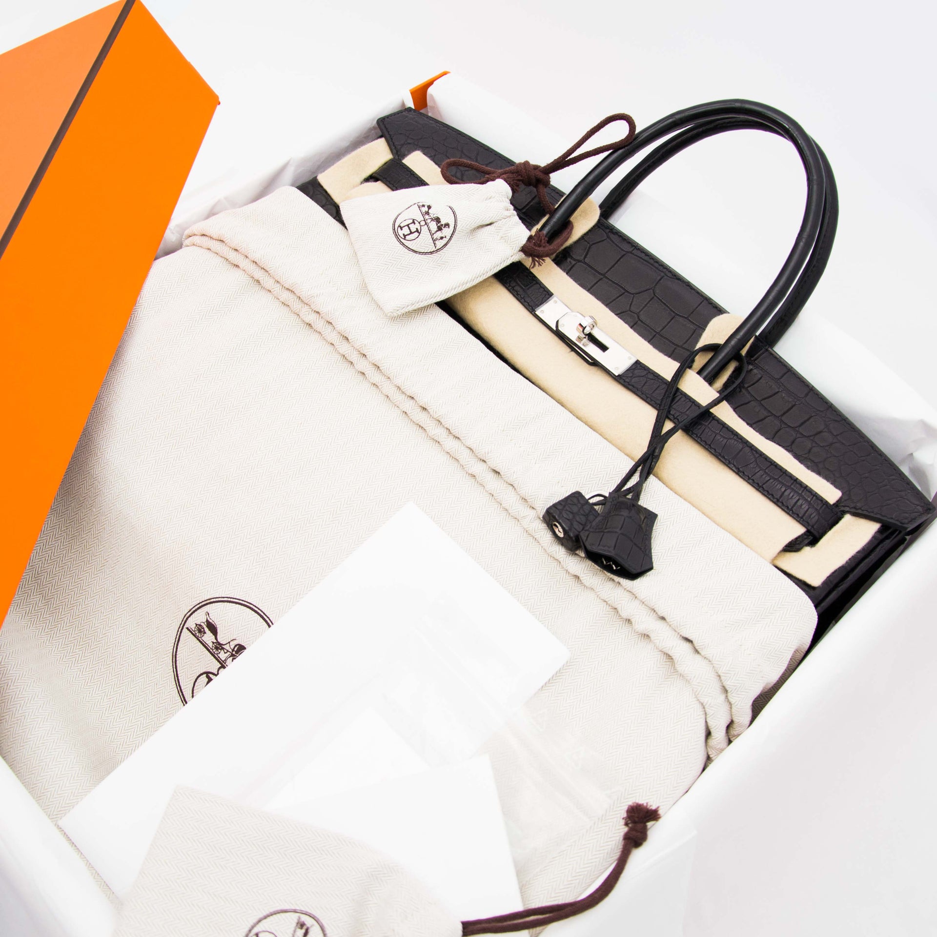 Hermès Birkin 40 Crocodile Porosus Matte Black PHW