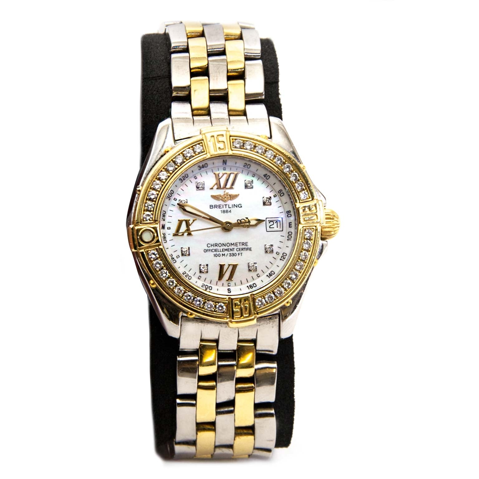 Breitling B-Class Steel and Diamond Watch kopen en verkopen aan de beste prijs bij Labellov tweedehands luxe in Antwerpen