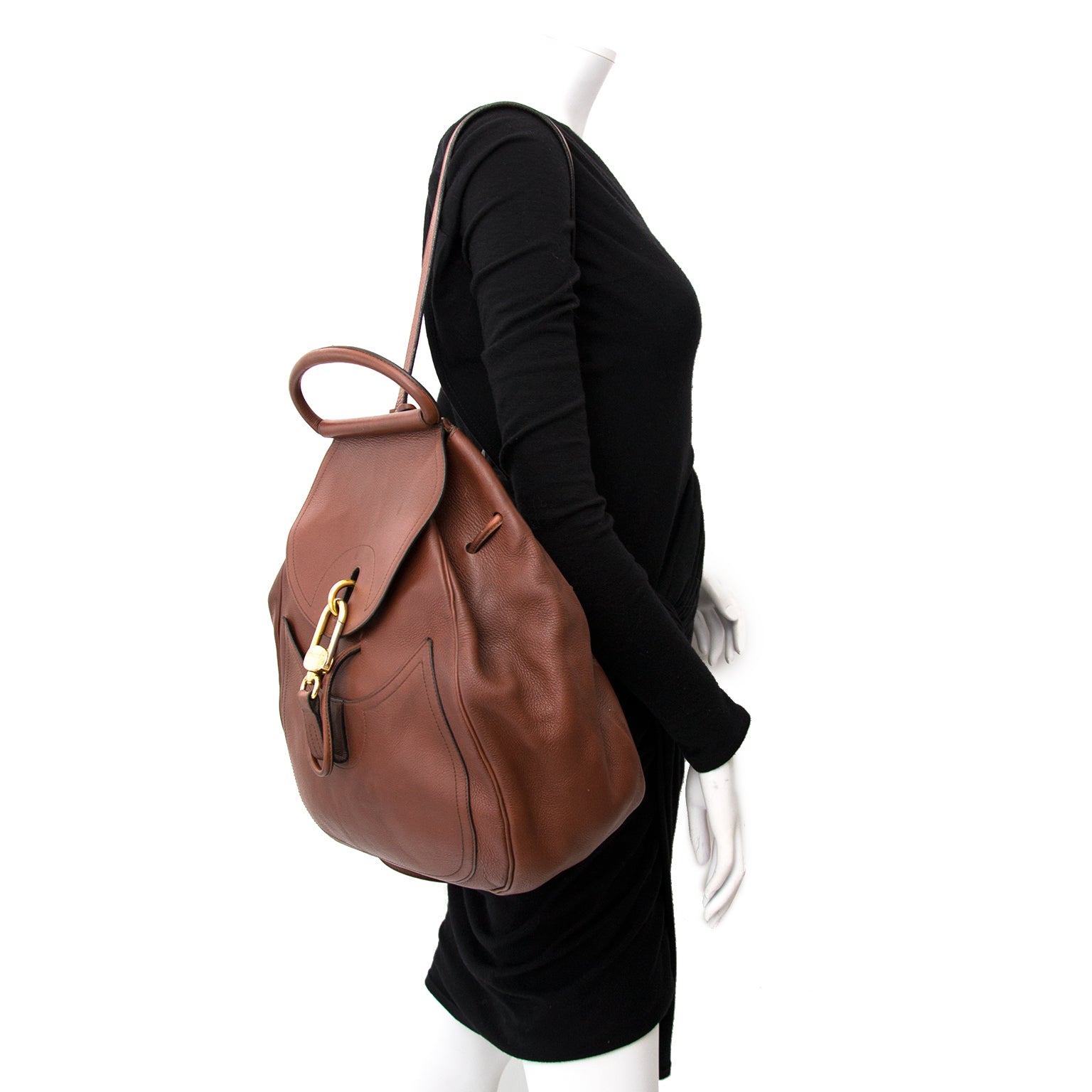 Delvaux Lucifer GM Chestnut Brown Backpack