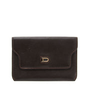 acheter en ligne seconde main delvaux brune portefeuille