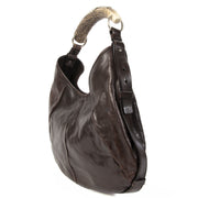 Authentieke Tweedehands Yves Saint Laurent Dark Brown Leather Mombasa Hobo Bag juiste prijs veilig online shoppen luxe merken webshop winkelen Antwerpen België mode fashion