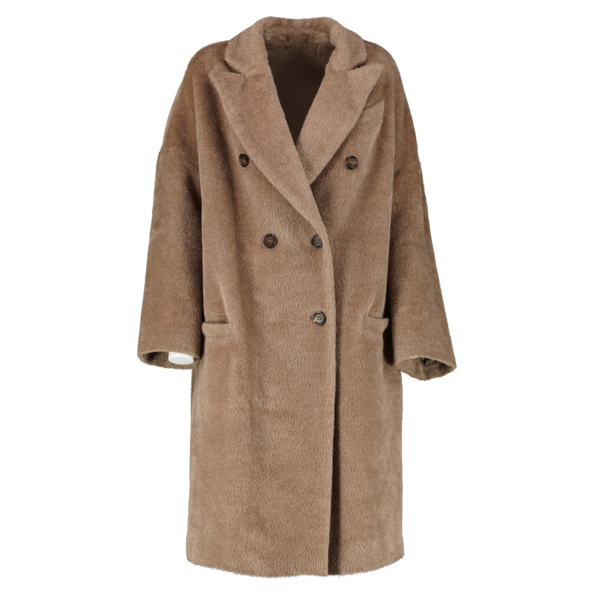 Brunello Cucinelli Light Brown Alpaca/Wool Coat