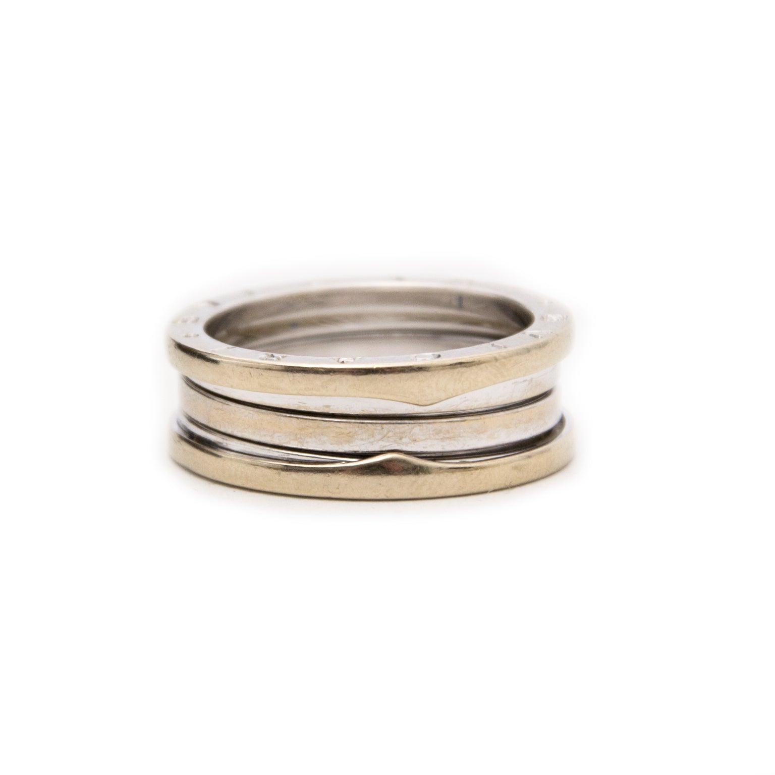 Heute können Sie diese Bulgari Weissgoldgelbe B. Zero 1 2-Band Ring - Mass 62 auf labellov.com ankaufen.