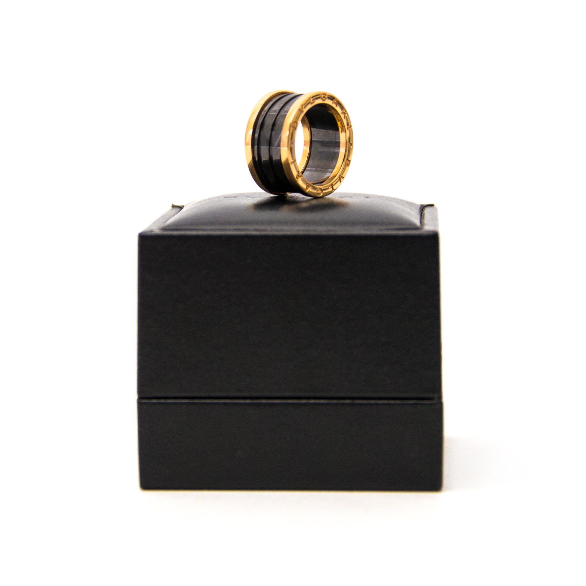 shop online at the best price Bvlgari B.zero1 4-band Ring Black Ceramic and 18k