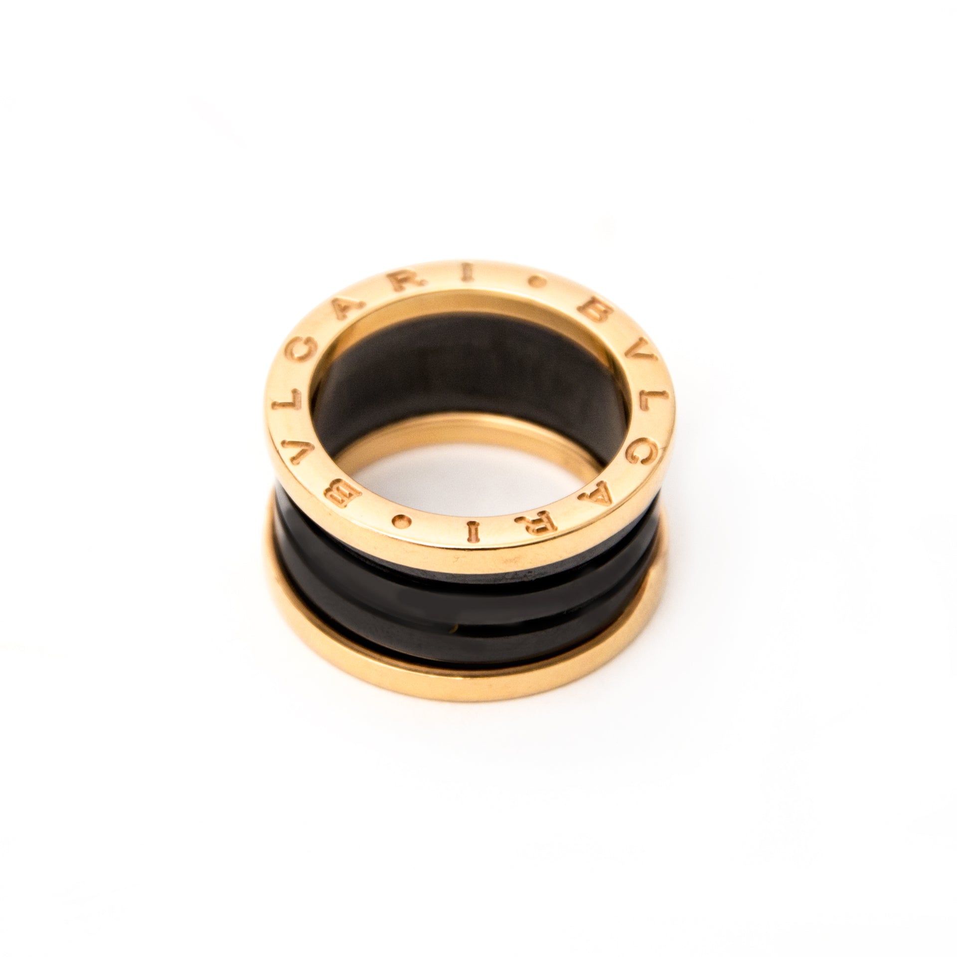 acheter en ligne pour le meilleur prix Bvlgari B.zero1 4-band Ring Black Ceramic and 18k