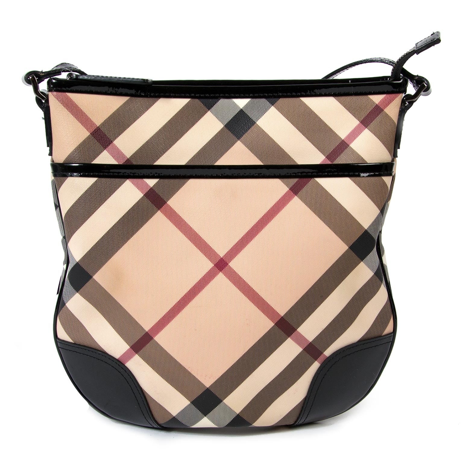 burberry patent nova check dryden crossbody bag now for sale at labellov vintage fashion webshop belgium