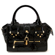 Buy your authentic black patent leather Burberry bag online