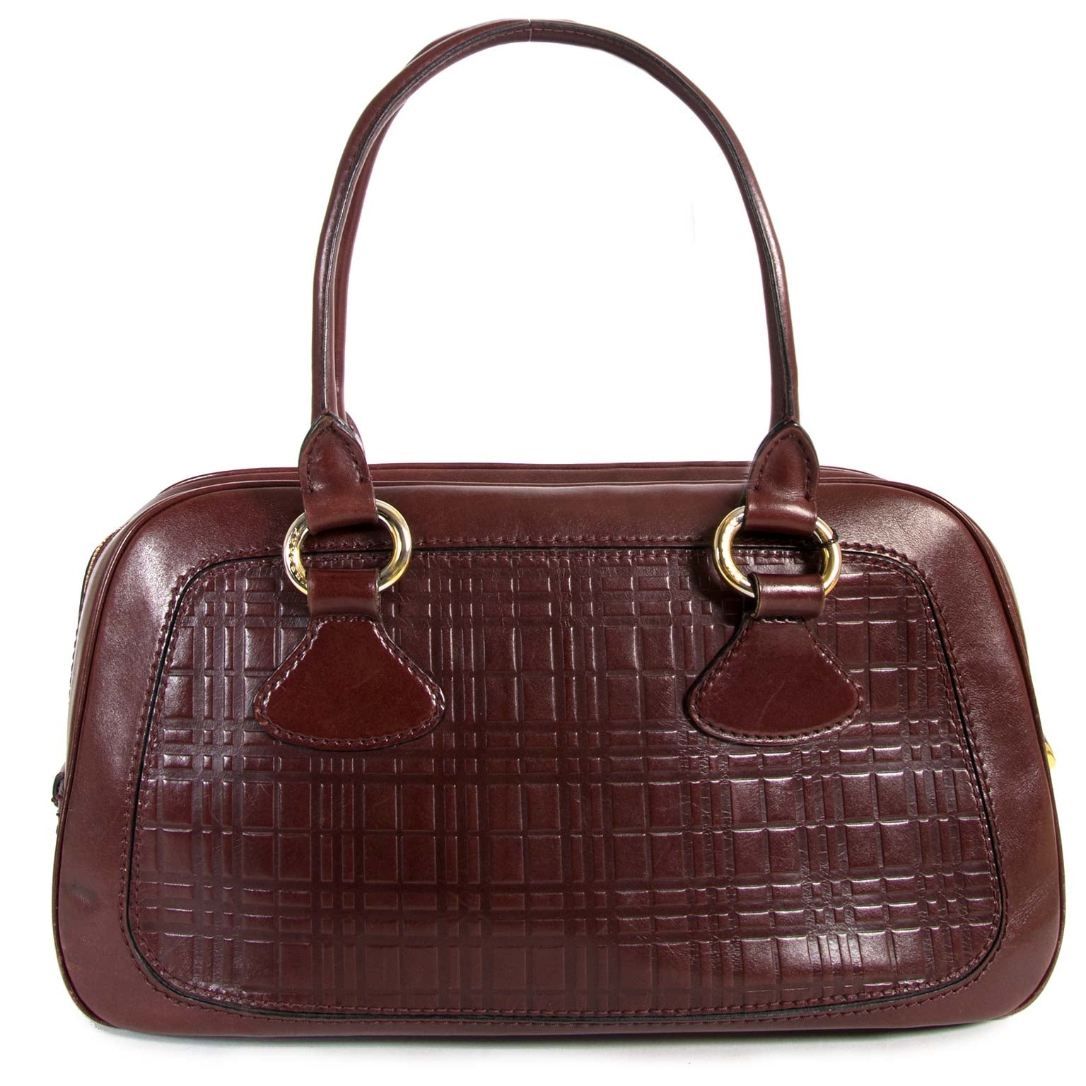 Burberry Burgundy Shoulder Bag now for sale at labellov vintage fashion webshop belgium