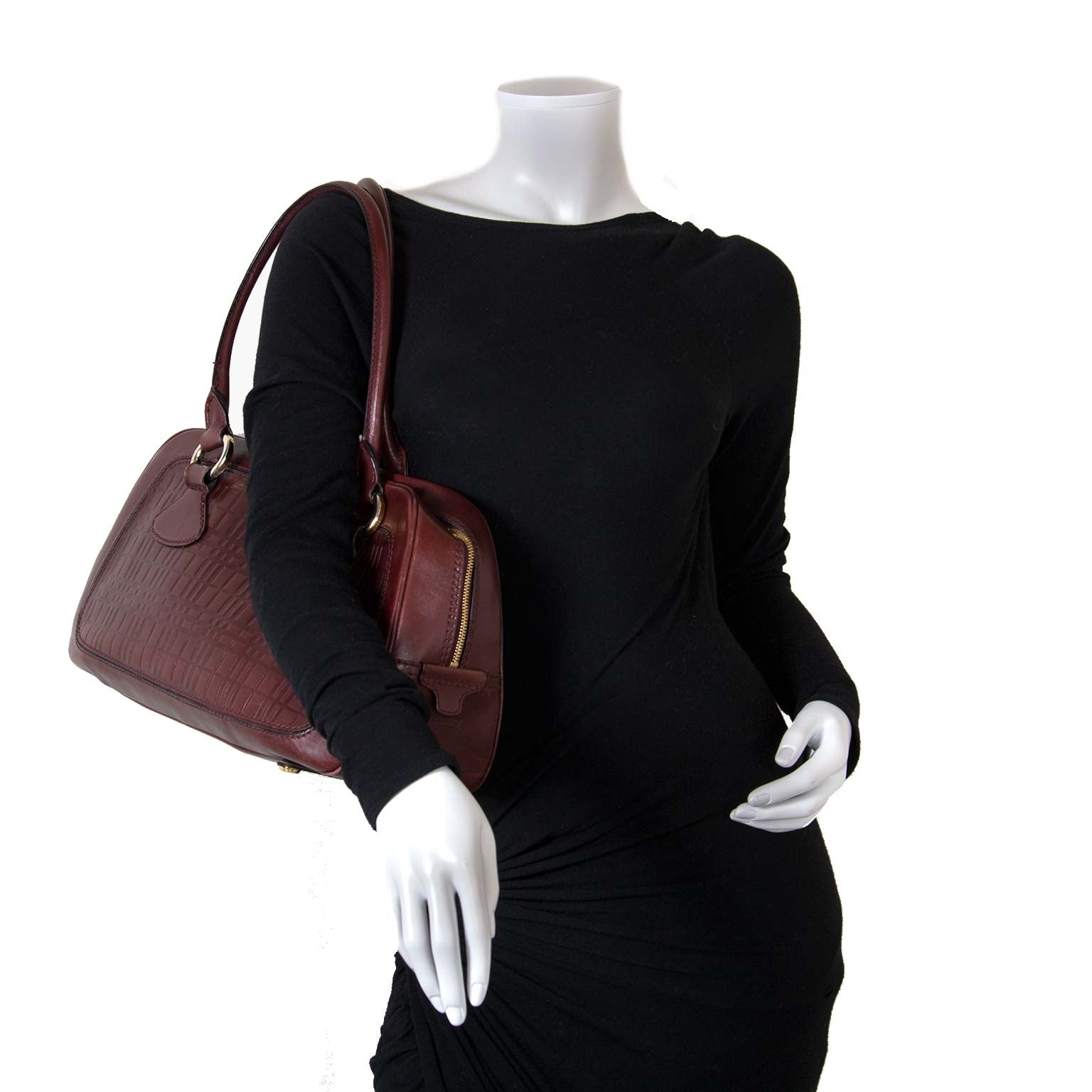 Burberry Burgundy Shoulder Bag now for sale at labellov vintage fashion webshop belgium