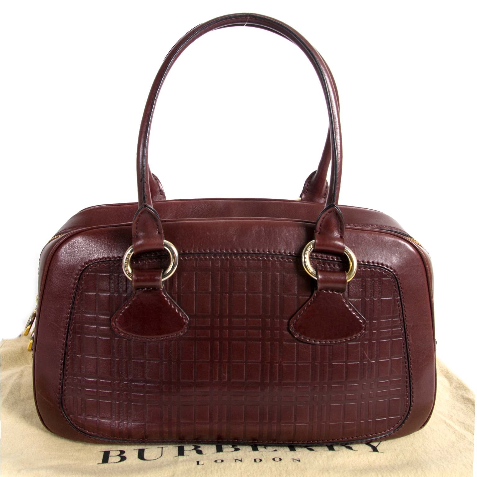 Burberry Burgundy Shoulder Bag now for sale at labellov vintage fashion webshop belgium