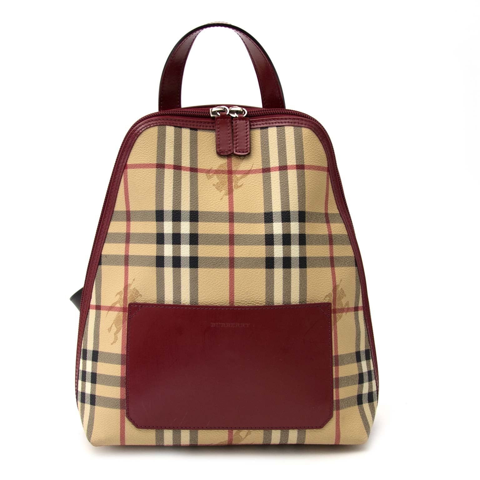 Burberry Beige Nova Check Canvas Backpack