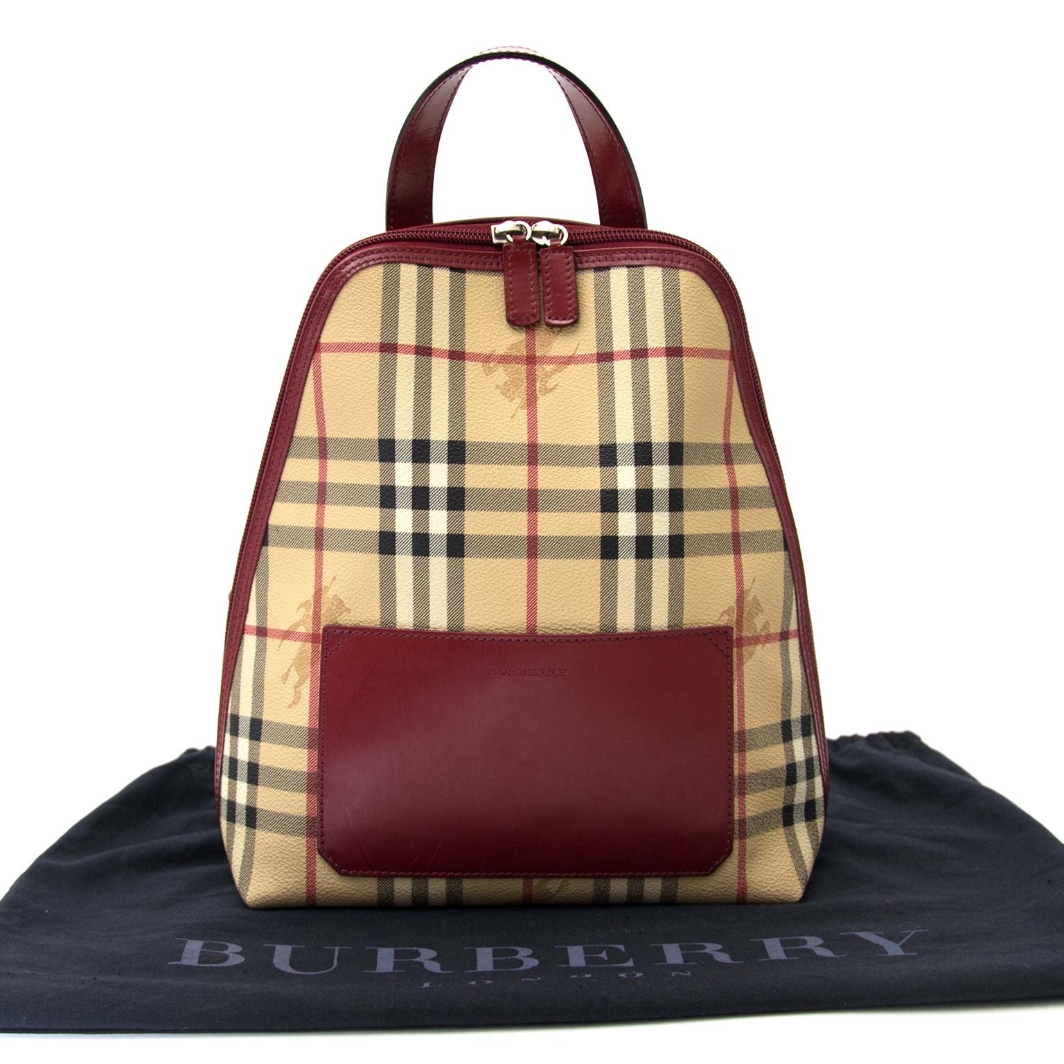 Burberry Beige Nova Check Canvas Backpack