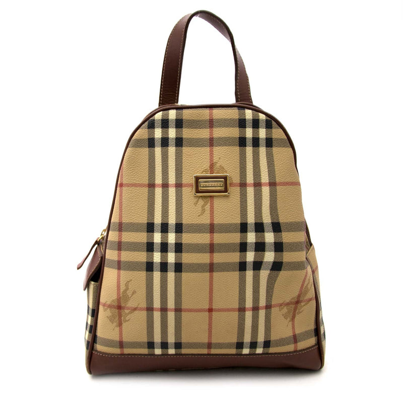 koop veilig online tegen de beste prijs Burberry Beige Vintage Backpack
