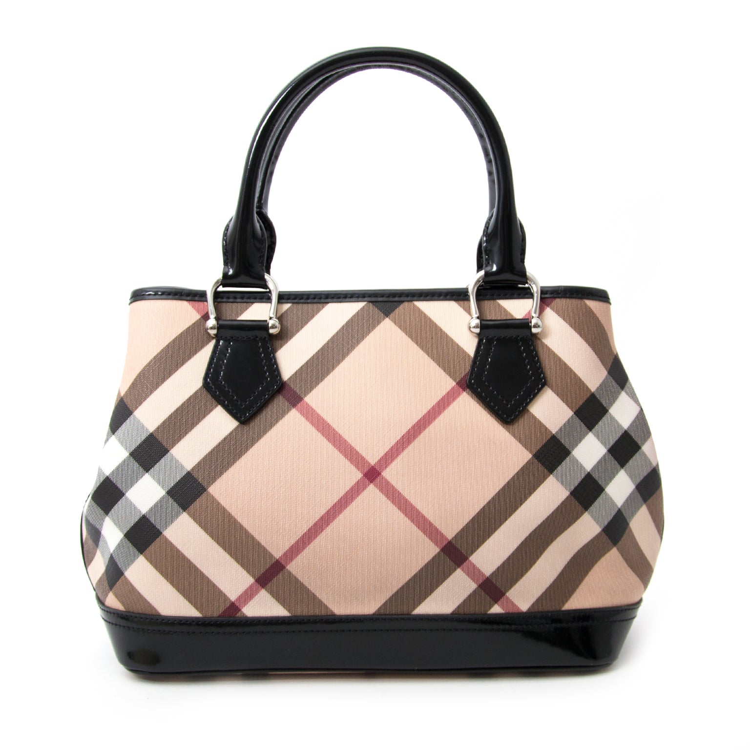 shop safe online Burberry Nova Check Mini Tote Bag
