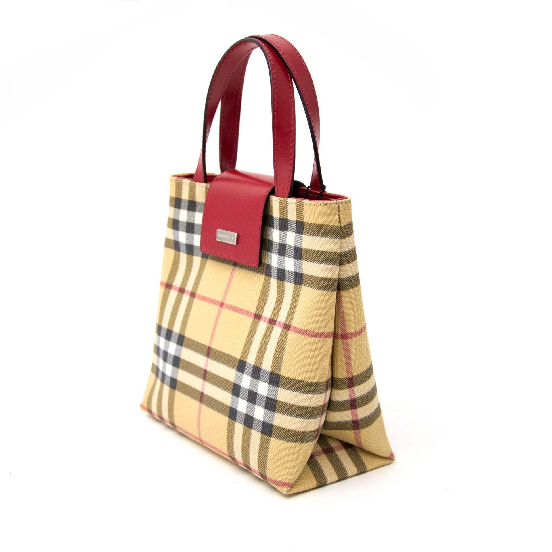 Buy your authentic Burberry Check Top Handle Bag