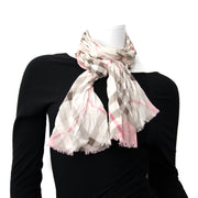 Koop een authentieke tweedehands Burberry Taupe Pink Scarf aan de juiste prijs