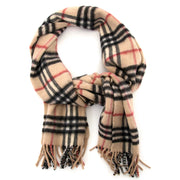 tweedehands authentieke Burberry Beige Check Cashmere Scarf te koop bij labellov antwerpen aan de beste prijs