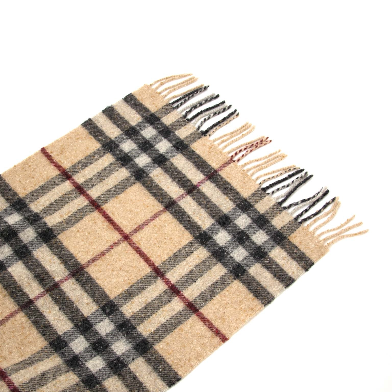 acheter en ligne seconde main Burberry Wool 'Nova Check' Scarf