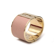 Burberry Pink Leather Cuff Bracelet