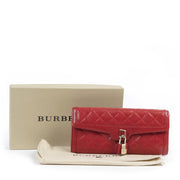Burberry Red Quilted Wallet