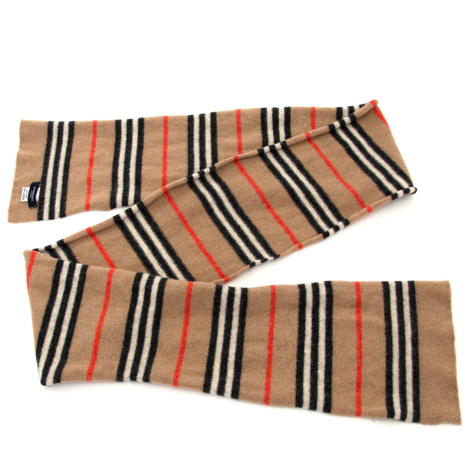 buy Burberry Beige Wool Scarf at labellov for the best price