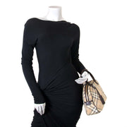 Burberry Beige Checked Wool Handbag now for sale at labellov vintage fashion webshop belgium