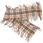 buy Burberry Beige Checked Wool Scarf at labellov for the best price