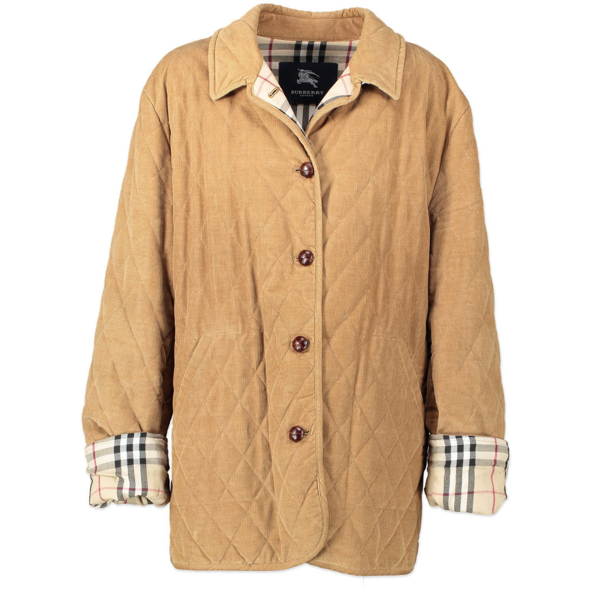 Burberry Corduroy Diamond Quilted Collar Jasje - Maat 46