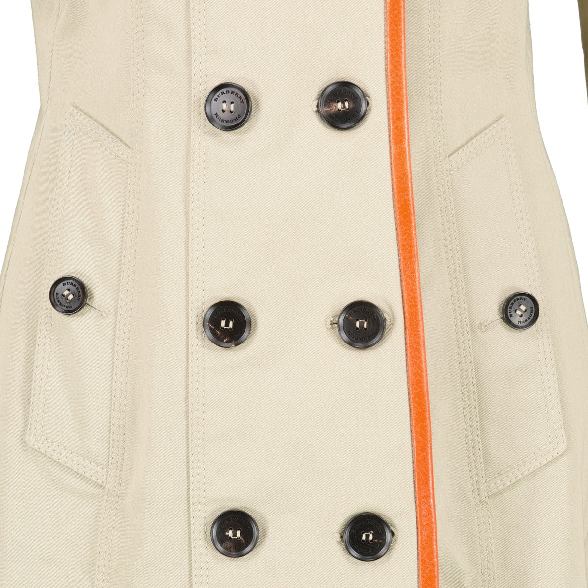 Burberry Prorsum Leather-trimmed Garbadine Trench Coat - Size IT40