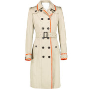 Burberry Prorsum Leather-trimmed Garbadine Trench Coat - Size IT40